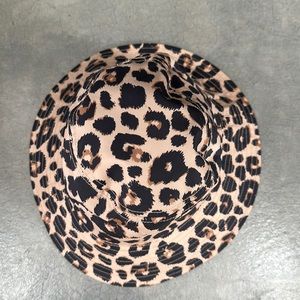 Loeffler Randal Leopard Print Bucket Hat